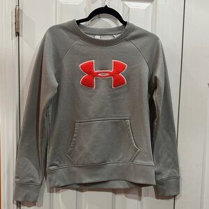 NWOT Under Armour Gray Pullover with Red Emblem size S